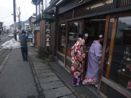 Nikko, japanese tourists with kimono, Japan