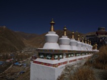 Tibetan chorten, Yushu, Qinghai, China