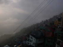 Darjeeling in the clouds, West Bengal, India