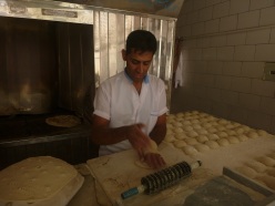Iraki baker in Yazd, Iran